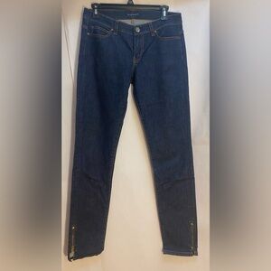 Elie Tahari Woman’s Caitlin Mid Rise Slim Fit Ankle Jean Bottom Zipper Size 6